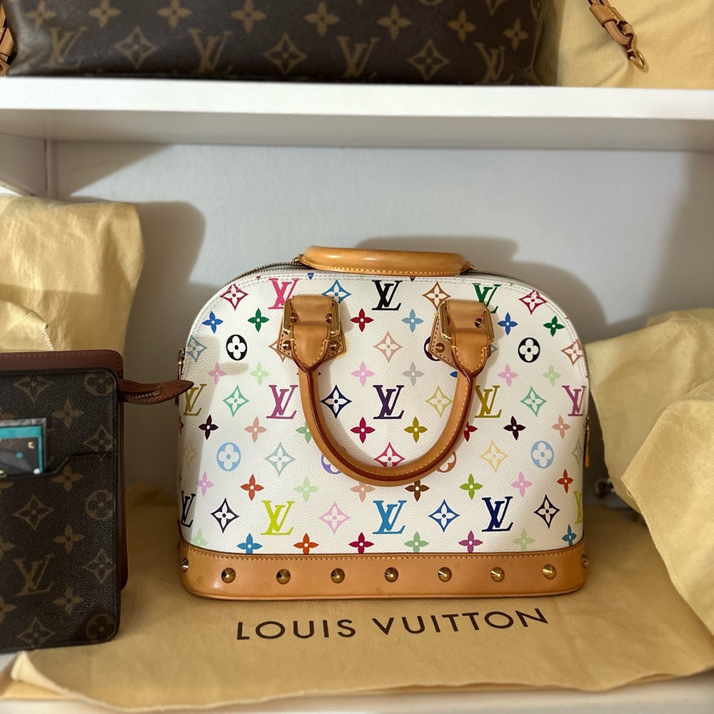 Louis Vuitton Monogram Multicolor Alma White